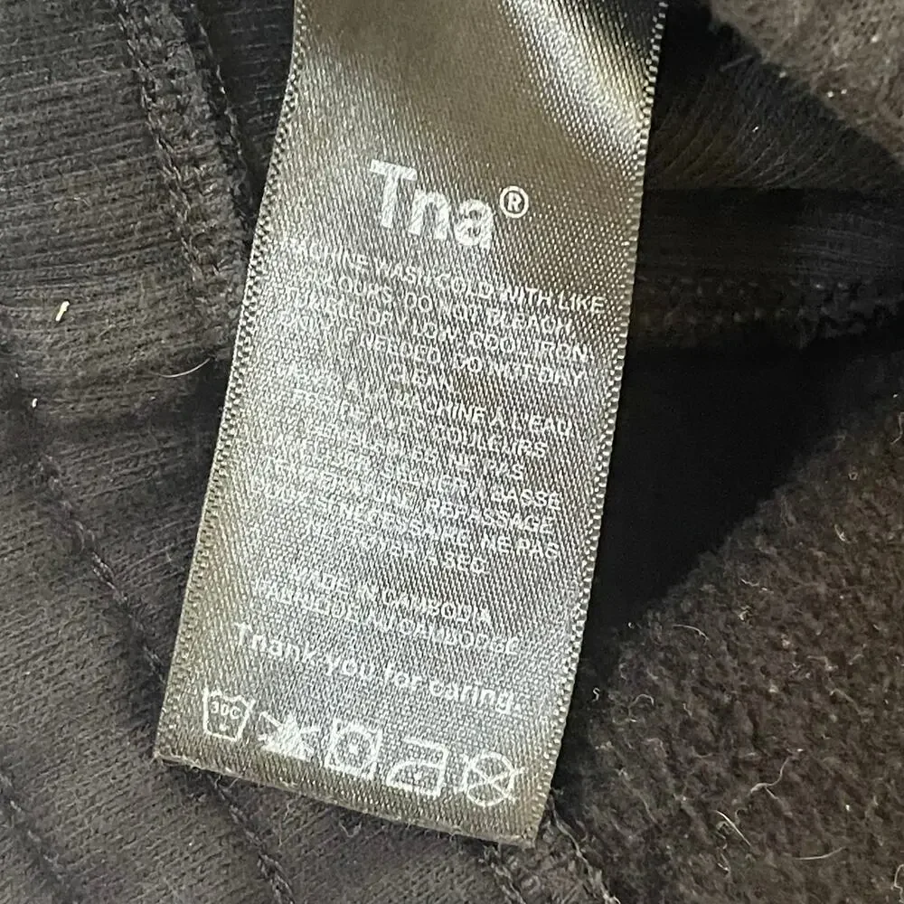 Aritzia TNA Cozy Sweatfleece Boyfriend Fit Shorts - Black - Size S